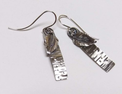 Judy Larson's Birch Bark Texture - Option A, General Education, Texturing, Attach ear wires 